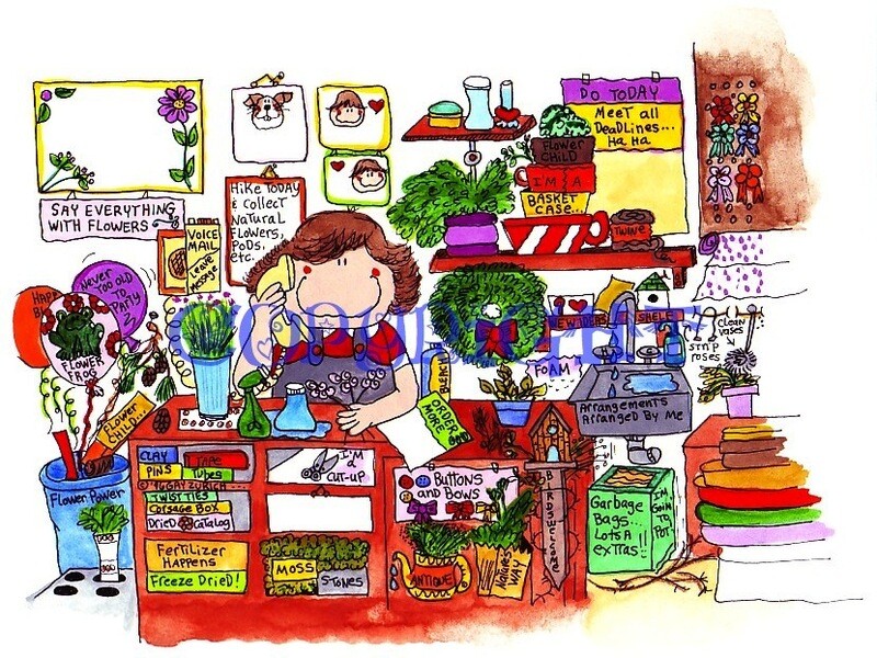 Florist Cartoon