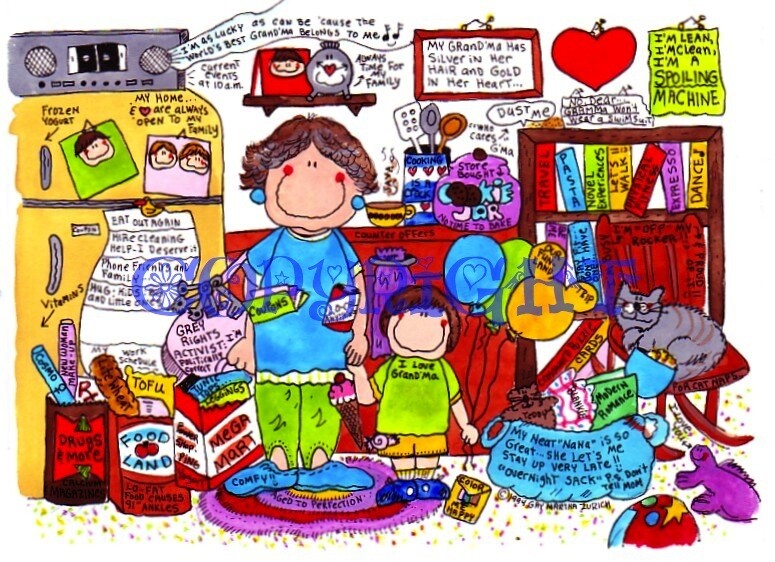 Personalized Grandma Cartoon Gift