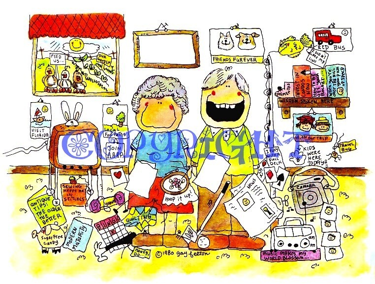 Grandparents or Retirement Cartoon
