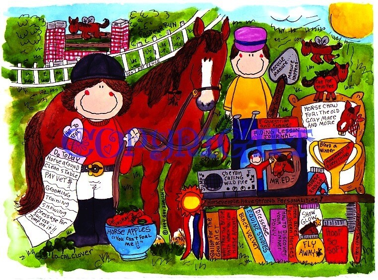 Horse Lover Cartoon