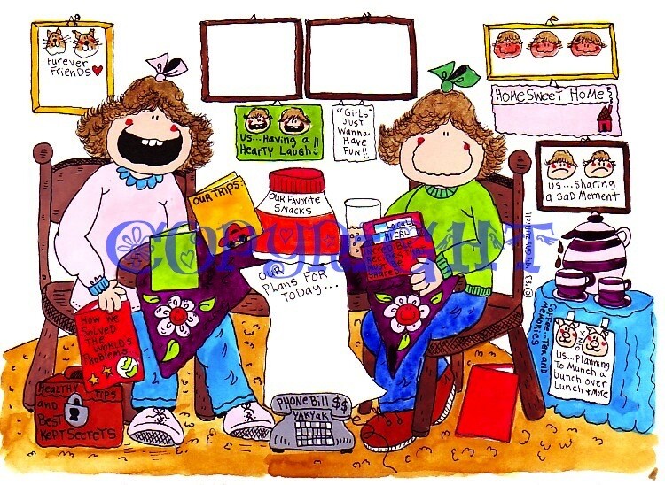 Lady Friends Cartoon Gift