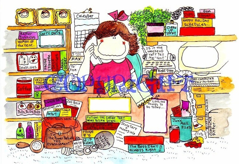 Secretary Cartoon