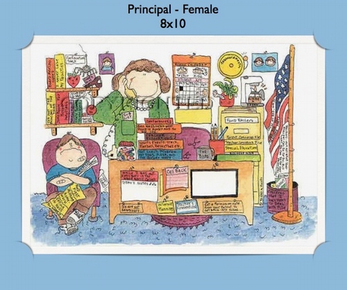 Principal Female - Personalized Cartoon Gift