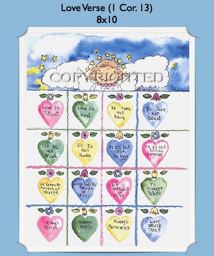 Love Verse 1 Corinthians 13  - Personalized Cartoon Gift