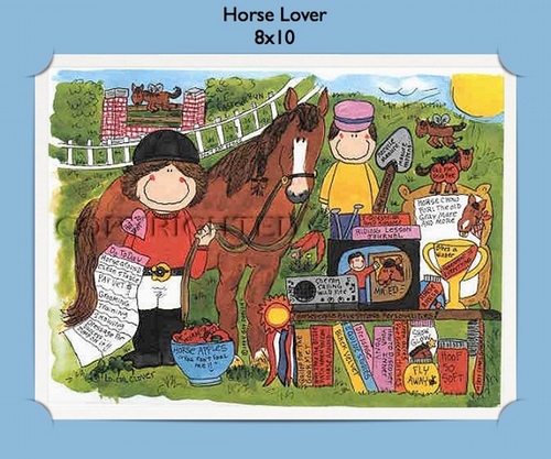 Horse Lovers - Personalized Cartoon Gift