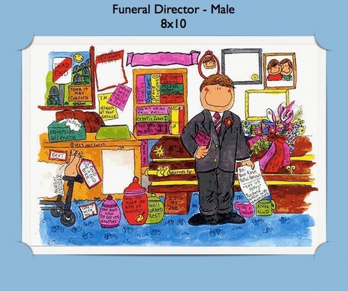 Funeral Director - Personalized Cartoon Gift (Male)