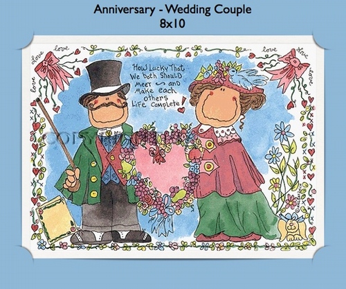 Anniversary Wedding Couple  - Personalized Cartoon Gift