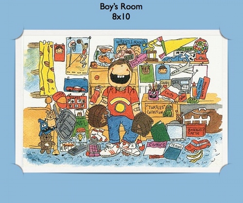Boys Room  - Personalized Cartoon Gift
