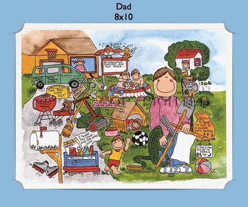 Dad or Father - Personalized Cartoon Gift