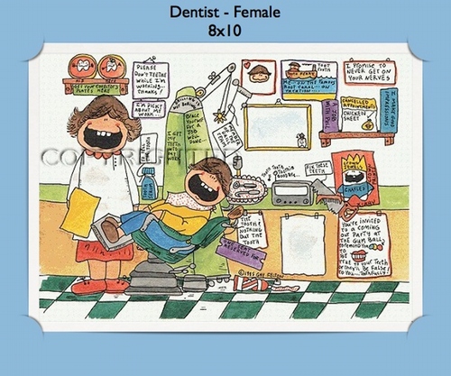 Dental Hygienist - Personalized Cartoon Gift (Female)