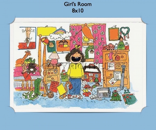 Girl's Room - Personalized Cartoon Gift