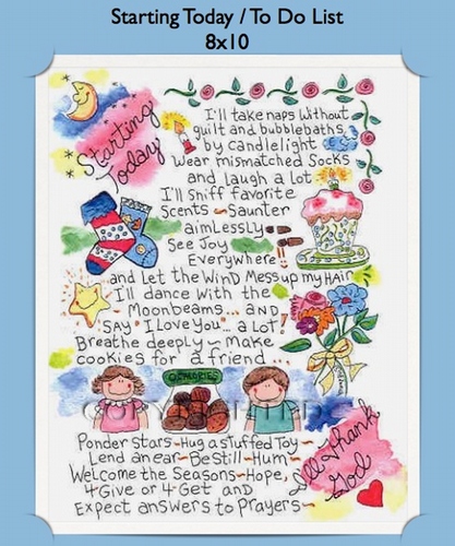Starting Today or To Do List  - Personalized Cartoon Gift