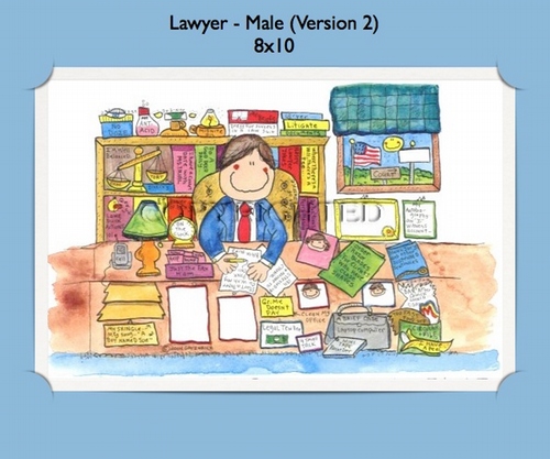 Lawyer Male  - Personalized Cartoon Gift (#2)