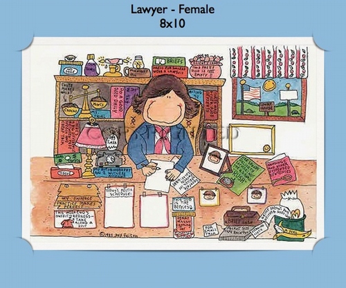 Lawyer Female  - Personalized Cartoon Gift