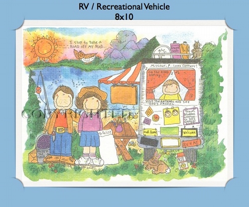 Recreational Vehicle  - Personalized Cartoon Gift