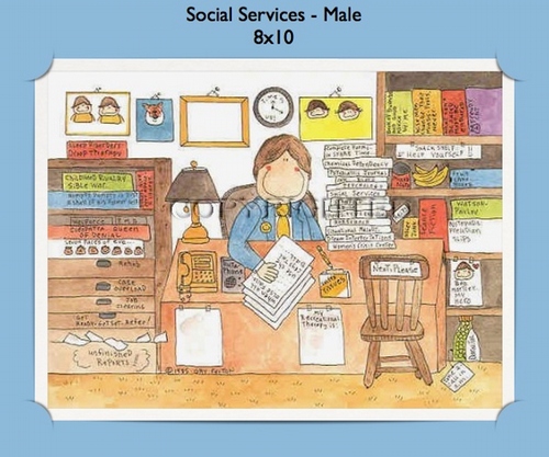 Social Worker Male  - Personalized Cartoon Gift