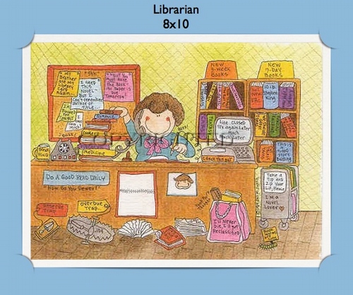 Librarian  - Personalized Cartoon Gift