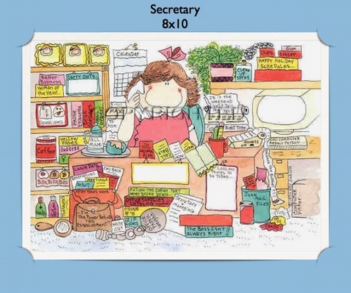 Secretary - Personalize Picture Cartoon Gift