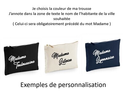Trousse  L Madame + VILLE / A personnaliser