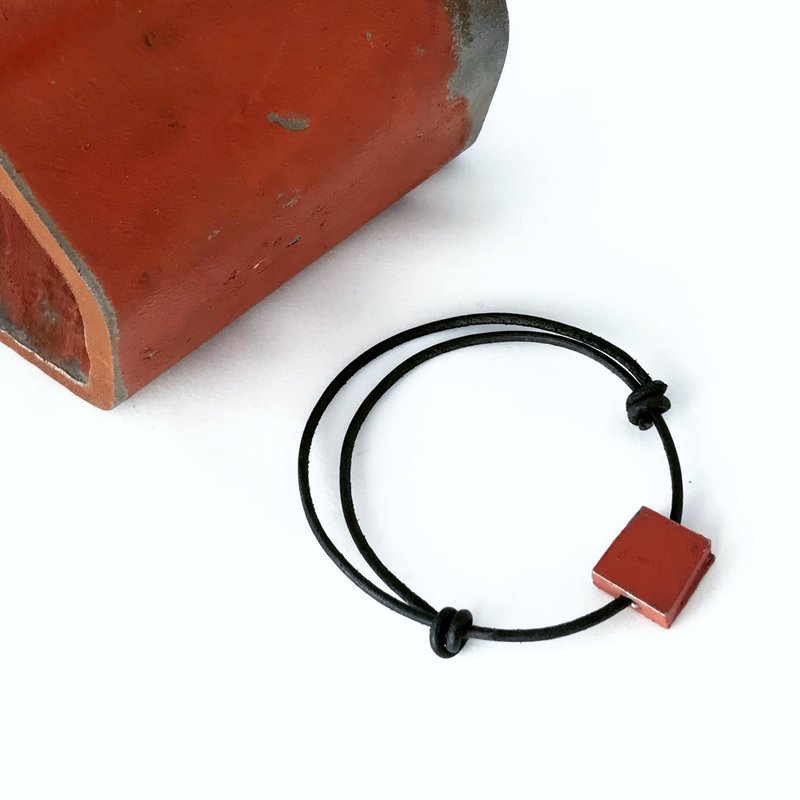 Golden Gate Bridge Leather Slipknot Bracelet