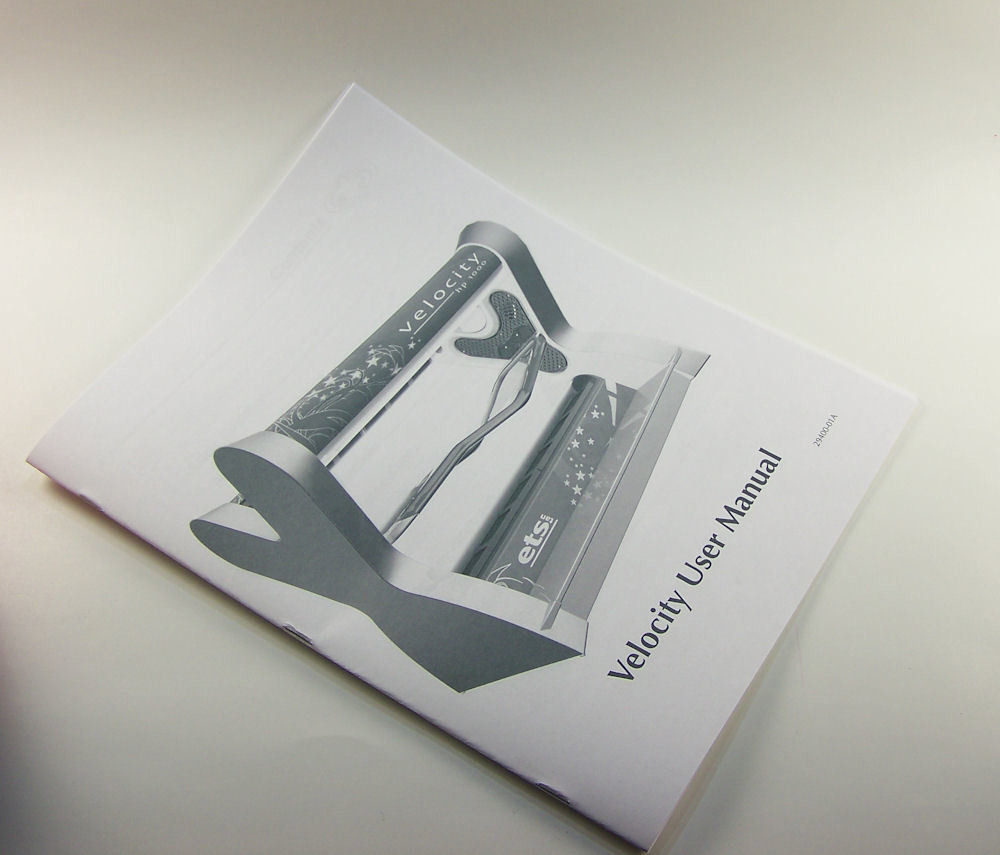 Velocity HP 1000 User Manual ETS Bed Operation Manual