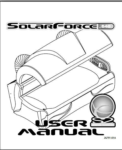 Solarforce 648 User Manual Bed Operation ETS
