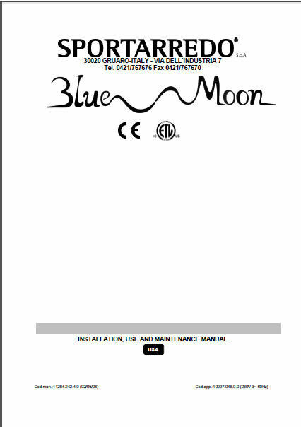 Sportarredo Blue Moon User&#39;s Manual PRINTED