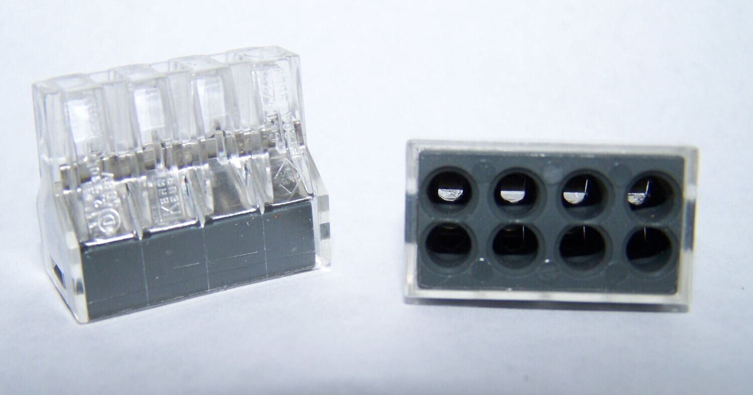 8 Way Terminal Block (Wago) Push Wire Connectors