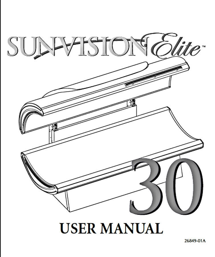 User Manual Sunvision Elite 30 Tanning Bed Operation Manual PDF