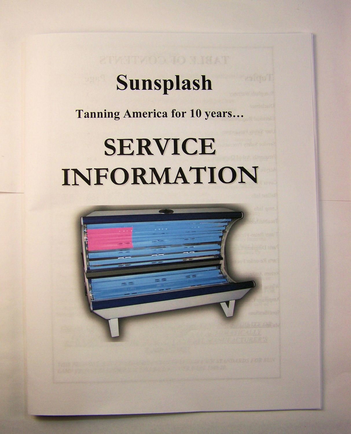 Sunsplash Service Manual PRINTED