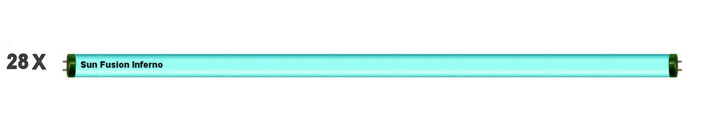 28 Lamp Kit of Sun Fusion Inferno XP Wolff  9.9 UVB Bronzing