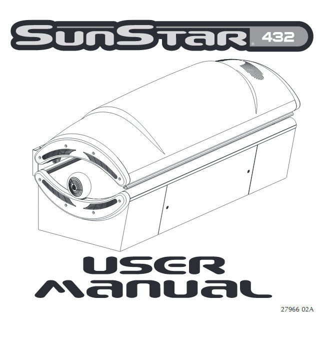 Sunstar 432 User Manual Tanning Bed DOWNLOAD Manual