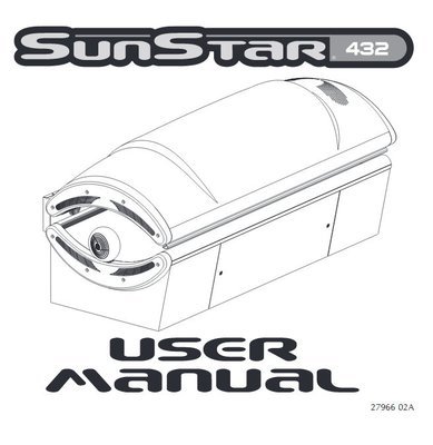 Sunstar 432 User Manual Tanning Bed DOWNLOAD Manual