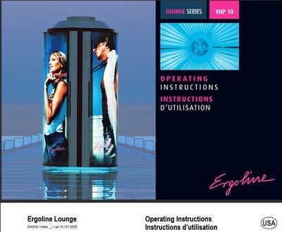 Ergoline Lounge VHP 10 Tanning Booth User Manual DOWNLOAD