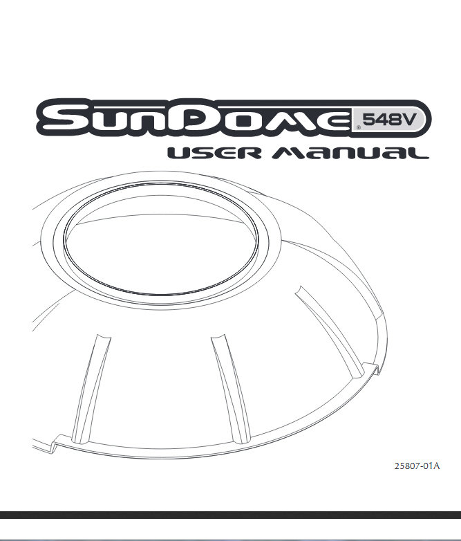 Sundome 548V  Tanning Bed User Manual owners Manual