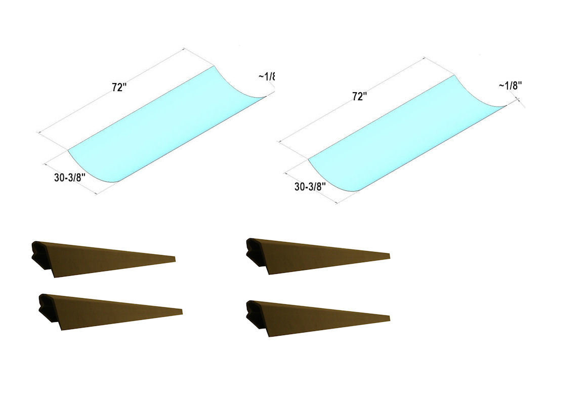 Acrylic Renew Kit Top &amp; Bottom Acrylic and 4 Trim Strips $40 OFF SHIPPING