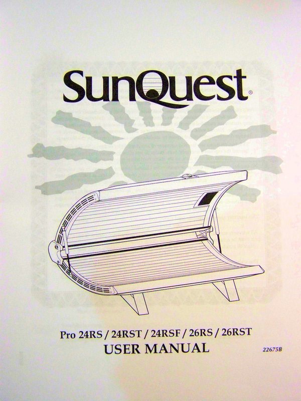 SunQuest User Manual Pro 24RS 24RST 24RSF 24RS 26RST PRINTED Manual