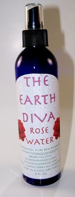 The Earth Diva Rose Water Spray 8 Oz. Spray Bottle Bulgarian Roses