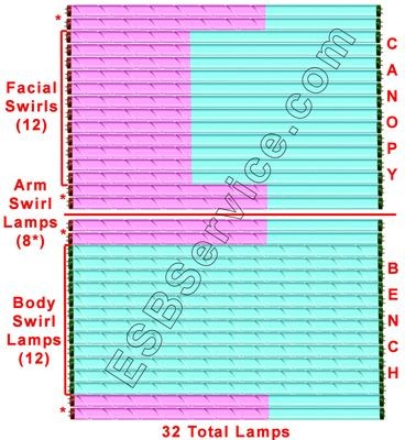 32 Avalon Lamp Kit, Sun Express Body with Face and Arm Swirls 17 Minute