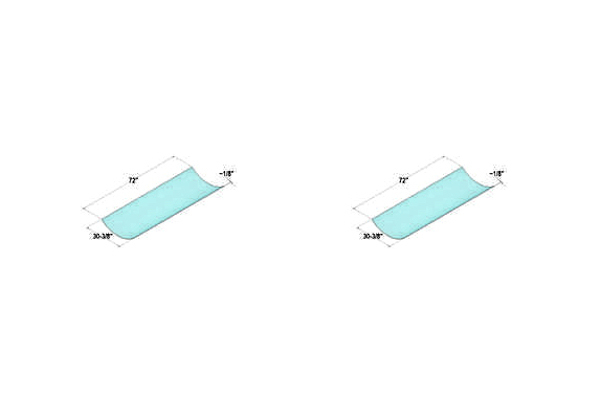 Acrylic Set 2 ESB Tanning Bed Acrylics 6' Lamp Shields