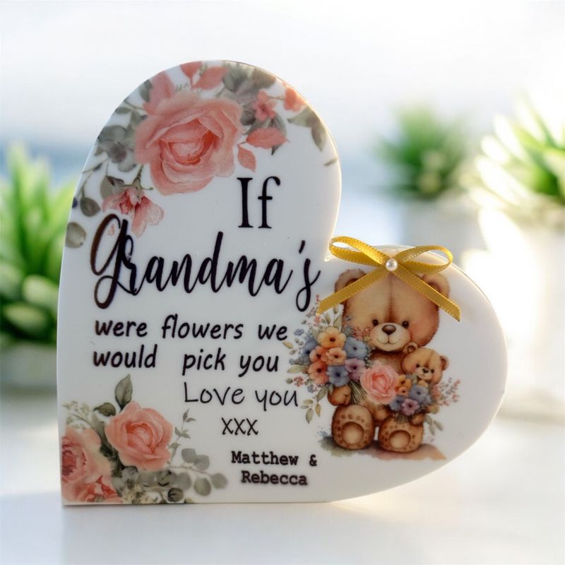 Freestanding heart plaque personalised. FREE SHIPPING