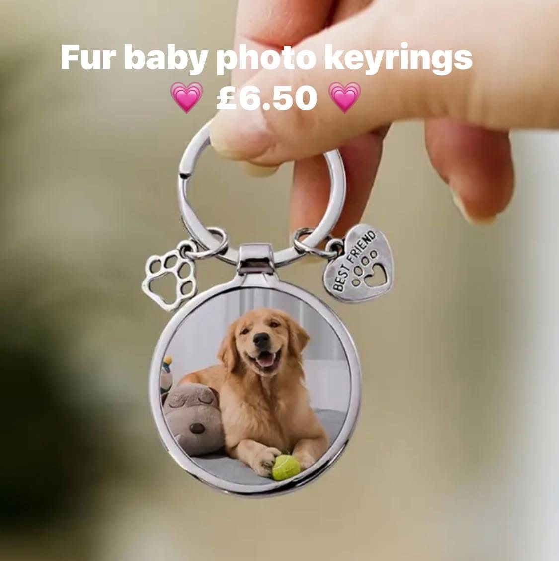 Pet photo keyring personalised with your own photo