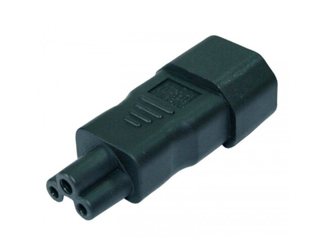 Adaptateur 3 pôles Danell pour câble d'alimentation PC blindé Réf 60