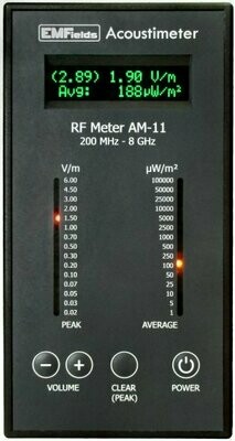 AM11 S (SECONDE) détecteur radiofréquence 200 MHz à 8 GHz EMFields