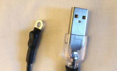 Câble de mise à la terre oeillet / USB 2,50m et plus
