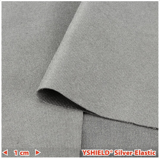 YSHIELD® SILVER ELASTIC | tissu de blindage | largeur 150 cm | 1 mètre Réf. 144