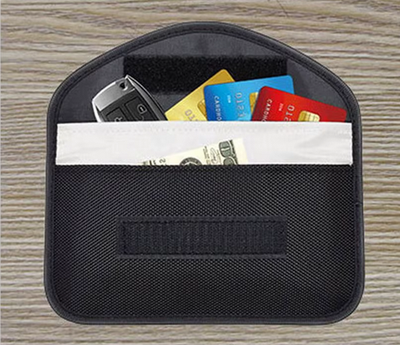 Étui-housse-pochette stop signal RFID, pour clés de voiture, téléphones. Faraday -80 dB, 5G et autres fréquences dont GPS Réf 127