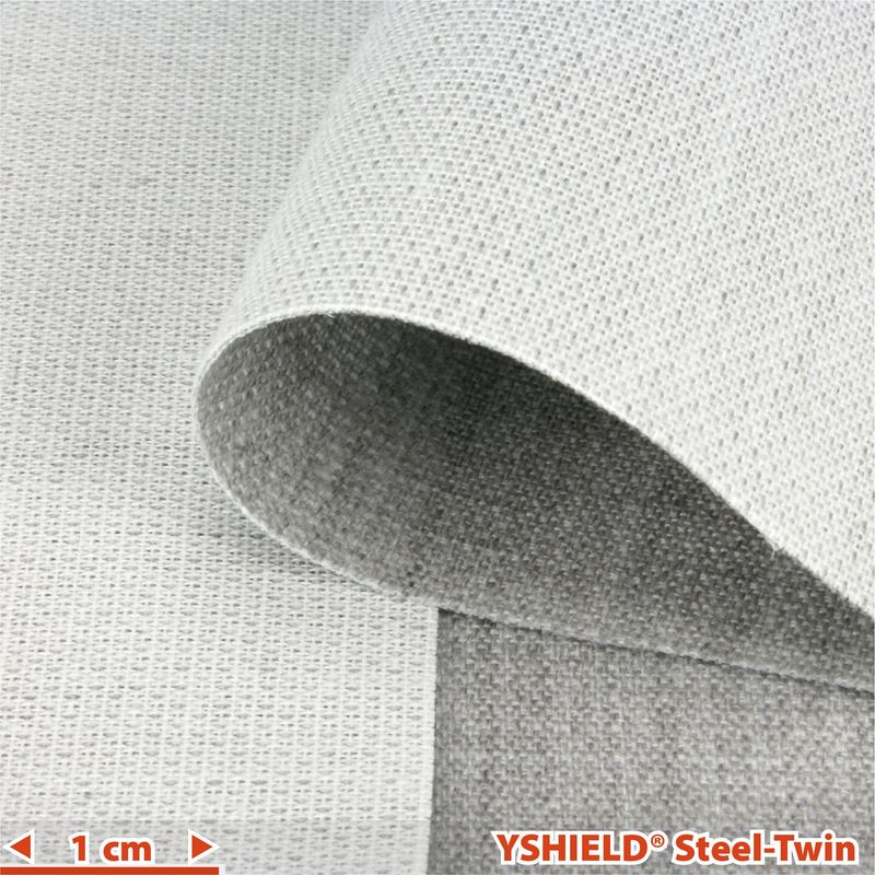 Yshield STEEL-TWIN -42 dB / Tissu anti-ondes basses et hautes fréquences  / 50 Hertz, Linky, 3G, 4G, 5G ... Réf 222