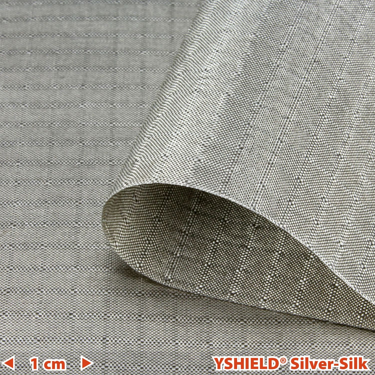 Tissu anti-ondes basses et hautes fréquences YSHIELD® SILVER-SILK -58 dB Largeur 130 cm Réf 303