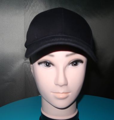 Casquette mixte anti-ondes noir  "Grand Tissu Souple" version argent -70 dB  / Réf. 226